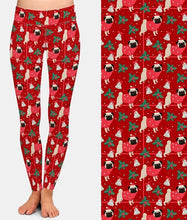 Laden Sie das Bild in den Galerie-Viewer, Ladies Merry &quot;Pug&quot; Christmas Printed Leggings