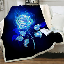 Laden Sie das Bild in den Galerie-Viewer, Gorgeous Colourful Roses Sherpa 3D Throw Blankets