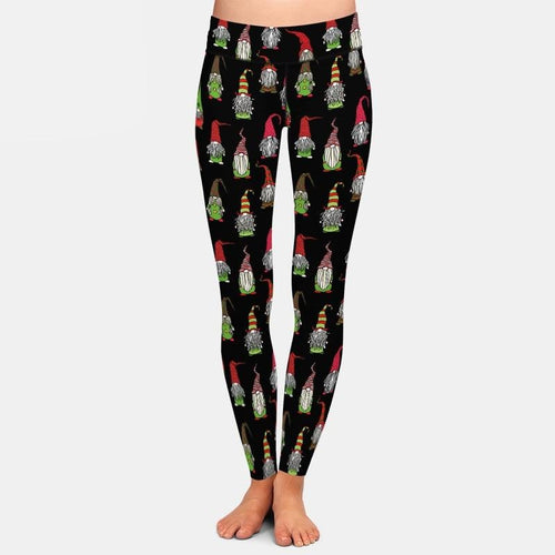 Ladies Christmas Gnomes Printed Leggings