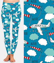 Load image into Gallery viewer, Ladies Fashion 3D Planes Printed Leggings