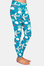 Load image into Gallery viewer, Ladies Fashion 3D Planes Printed Leggings