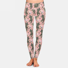 Cargar imagen en el visor de la galería, Ladies 3D Cartoon Raccoon &amp; Flowers Printed Leggings