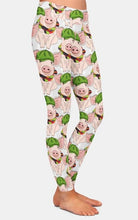 Load image into Gallery viewer, Ladies 3D Pigs In Hats Printed Leggings