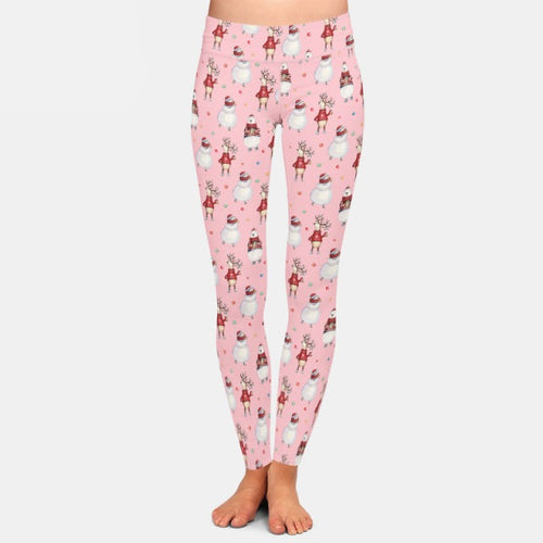 Ladies Cute Snowmen, Polar Bears & Deer Printed Leggings