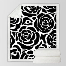 Cargar imagen en el visor de la galería, Gorgeous Colourful Roses Sherpa 3D Throw Blankets