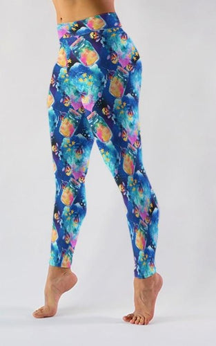 Ladies Beautiful Fireflies & Jars Printed Leggings