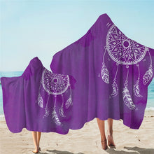 Load image into Gallery viewer, Adults &amp; Kids Dreamcatcher Hooded Microfiber Towels