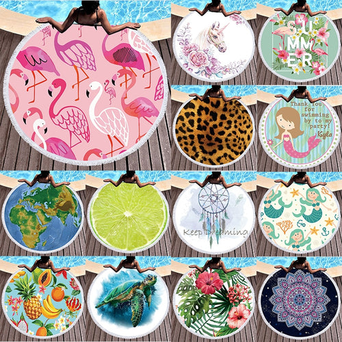 Gorgeous Assorted Boho Printed Round Beach Towels