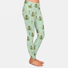 Cargar imagen en el visor de la galería, Ladies 3D Cartoon Froggies In Crowns Printed Leggings