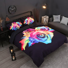 Cargar imagen en el visor de la galería, Luxury Rainbow Rose Printed Bedding Set