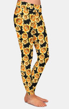 Charger l&#39;image dans la galerie, Ladies Lovely 3D Sunflowers Printed Leggings