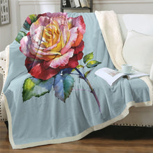 Charger l&#39;image dans la galerie, Gorgeous Colourful Roses Sherpa 3D Throw Blankets