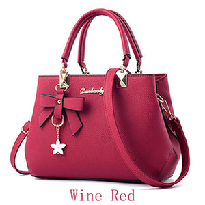 Womens Elegant Luxury Shoulder Handbag With Bow