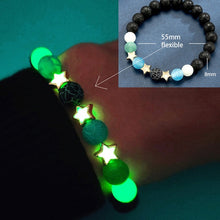 Load image into Gallery viewer, Natural Stones Luminous Glow In The Dark Bracelets With Charm