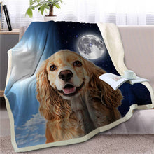 Charger l&#39;image dans la galerie, Assorted Dog Breeds Day/Night Beautiful Sherpa Throw Blankets
