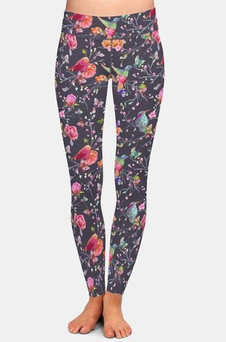 Ladies Birds, Flowers & Butterflies Printed Leggings