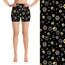 Load image into Gallery viewer, Ladies Golden Dog Paws Digital Printed Shorts
