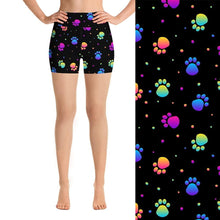 Load image into Gallery viewer, Ladies Fashion Shorts - 3D Dog Paws Digital Print