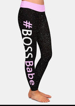 Carica l&#39;immagine nel visualizzatore di Gallery, Womens #BOSSBabe Galaxy Black Leggings