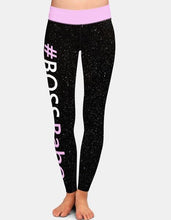 Load image into Gallery viewer, Womens #BOSSBabe Galaxy Black Leggings