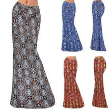 Load image into Gallery viewer, Womens Fashion Diamond Printed Long Maxi Skirt