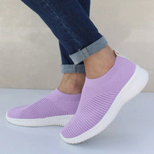 Cargar imagen en el visor de la galería, Womens Knitted Sock Sneakers - Slip On Flat Shoes