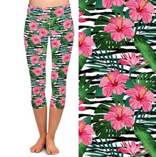 Carica l&#39;immagine nel visualizzatore di Gallery, Ladies Gorgeous 3D Flowers Printed Capri Leggings