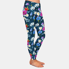 Load image into Gallery viewer, Ladies Poppy and Chamomile Printed High Waist Leggings
