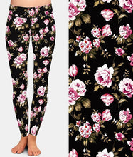 Load image into Gallery viewer, Ladies Assorted Floral Printed Brushed Leggings