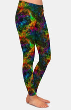 Laden Sie das Bild in den Galerie-Viewer, Ladies Gorgeous Bright Coloured Galaxy Printed Leggings