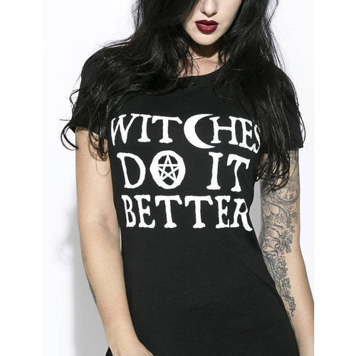 Ladies Assorted Witches Printed T-Shirts
