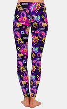 Load image into Gallery viewer, Ladies Fashionable Guitars, Lips, Notes Printed Leggings