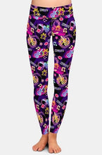 Load image into Gallery viewer, Ladies Fashionable Guitars, Lips, Notes Printed Leggings