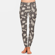 Laden Sie das Bild in den Galerie-Viewer, Ladies Cute Assorted Dogs Printed Leggings