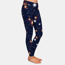 Load image into Gallery viewer, Ladies 3D Night Sky With Stars Printed Leggings