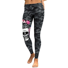 Load image into Gallery viewer, Casual Gothic Skull Head Printed Camouflage Leggings