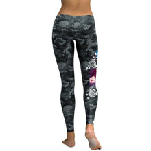 Charger l&#39;image dans la galerie, Casual Gothic Skull Head Printed Camouflage Leggings