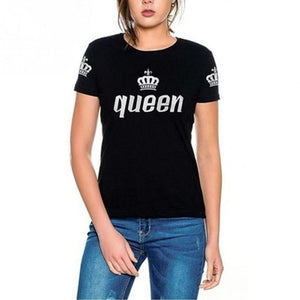 King & Queen Printed Crown T-Shirts