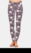 Laden Sie das Bild in den Galerie-Viewer, Womens Fashion Puppy Dog In A Teacup Printed Leggings