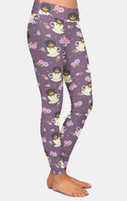 Cargar imagen en el visor de la galería, Womens Fashion Puppy Dog In A Teacup Printed Leggings