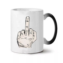Load image into Gallery viewer, New Creative Middle Finger Magic Colour Changing Mug 350ml
