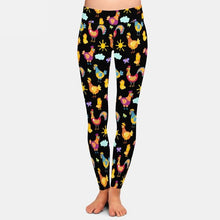 Cargar imagen en el visor de la galería, Ladies 3D Fun Chickens Digital Printed Leggings