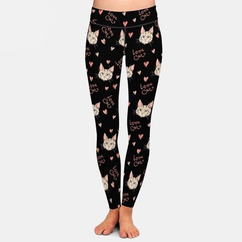 Ladies Love Cats Printed Leggings