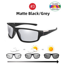 Laden Sie das Bild in den Galerie-Viewer, NEW Photochromic Sunglasses - Matte Black Sports, Colour Changing Sunglasses