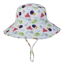 Laden Sie das Bild in den Galerie-Viewer, Kids Assorted Coloured Summer Bucket Hats With Adjustable Tie