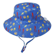 Carica l&#39;immagine nel visualizzatore di Gallery, Kids Assorted Coloured Summer Bucket Hats With Adjustable Tie