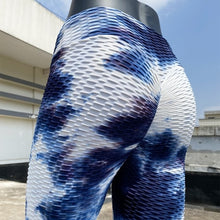 Carica l&#39;immagine nel visualizzatore di Gallery, Ladies Colourful Tie-Dye Push Up Anti Cellulite Fitness Leggings &amp; Shorts