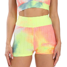 Load image into Gallery viewer, Ladies Colourful Tie-Dye Push Up Anti Cellulite Fitness Leggings &amp; Shorts