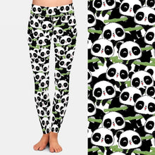 Laden Sie das Bild in den Galerie-Viewer, Ladies Cute Panda Printed Leggings