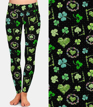 Load image into Gallery viewer, Womens Beautiful Clover Design Printed Leggings